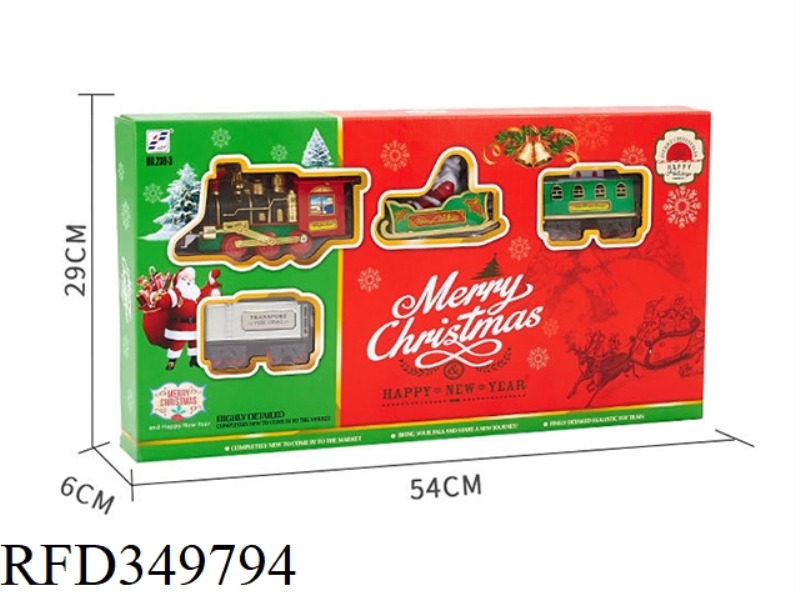 ELECTRIC LIGHT AND MUSIC SMOKING CHRISTMAS RAIL CAR