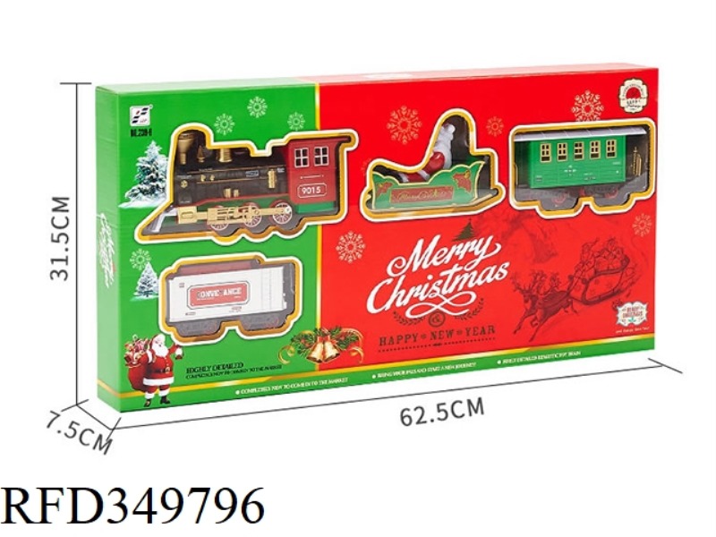 ELECTRIC LIGHT AND MUSIC SMOKING CHRISTMAS RAIL CAR