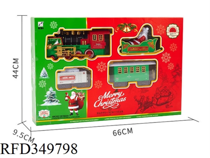 ELECTRIC LIGHT AND MUSIC SMOKING CHRISTMAS SMART RAIL CAR