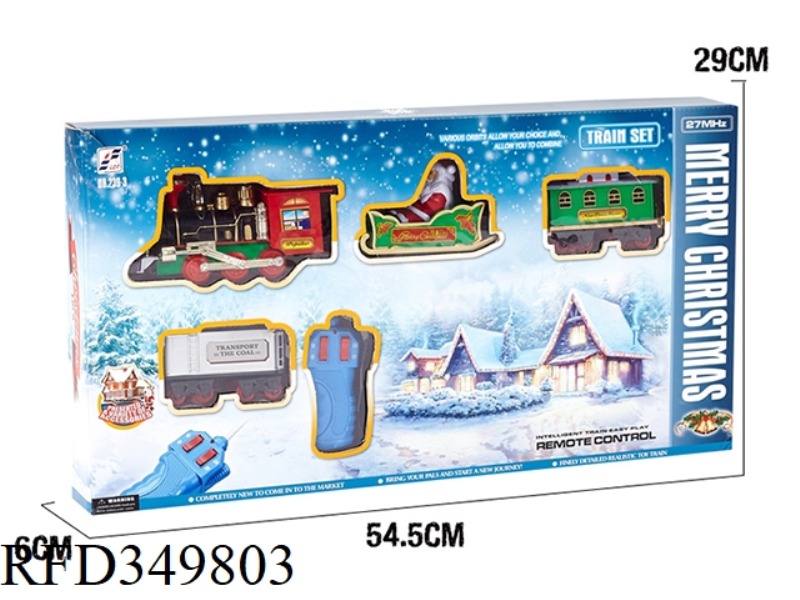REMOTE CONTROL LIGHT MUSIC SMOKING CHRISTMAS RAIL CAR