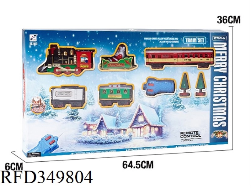 REMOTE CONTROL LIGHT MUSIC SMOKING CHRISTMAS RAIL CAR