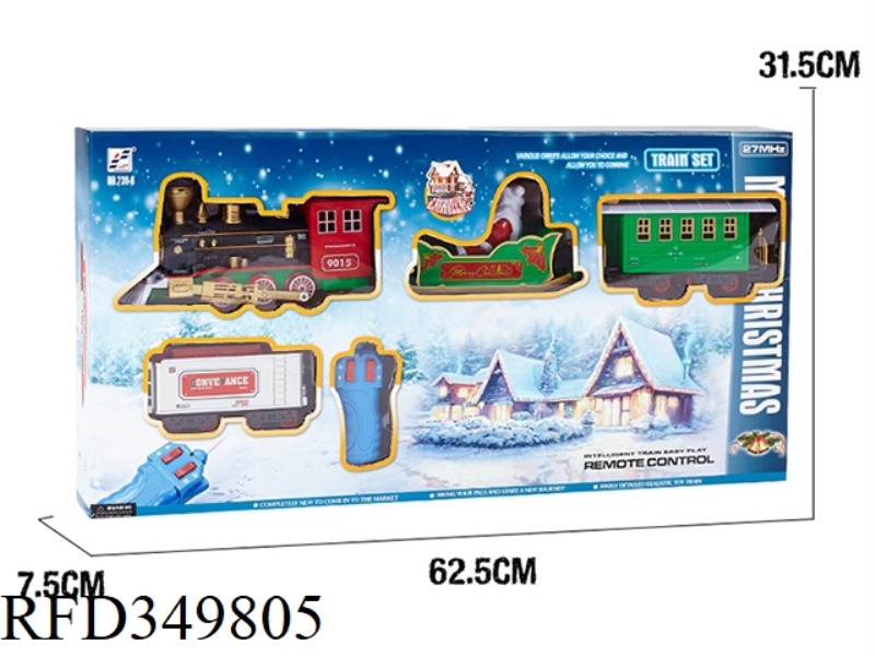 REMOTE CONTROL LIGHT MUSIC SMOKING CHRISTMAS RAIL CAR