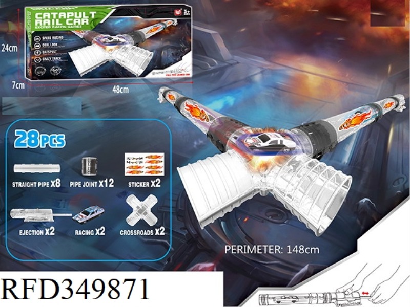 ALLOY CATAPULT PIPELINE RAIL CAR (28PCS)