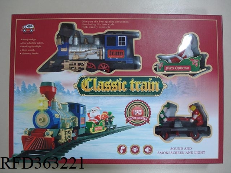 CHRISTMAS STEAM TRAIN (TWO CARRIAGES)