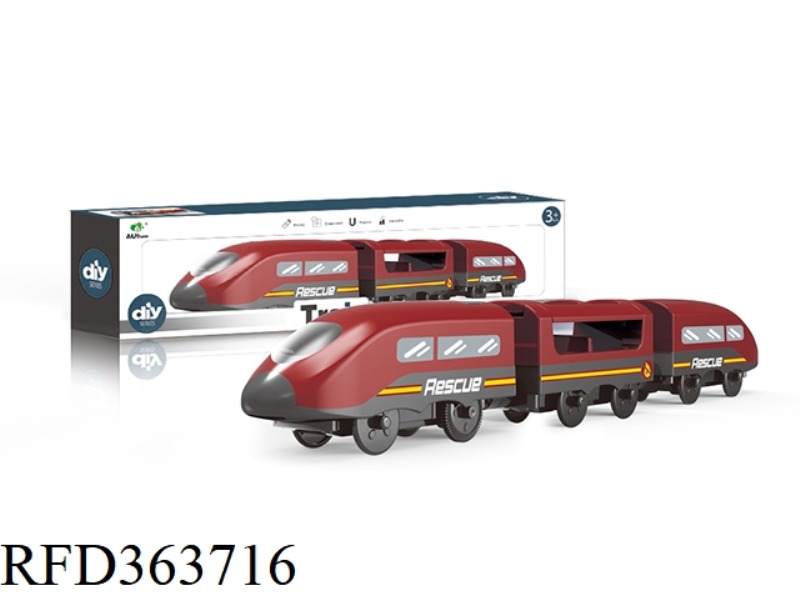 ELECTRIC FIRE TRUCK + CARRIAGE (THREE SECTIONS)