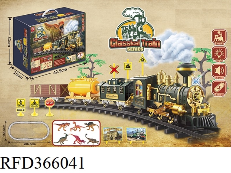CLASSICAL PROGRAMMING STEAM ELECTRIC RAIL TRAIN (DINOSAUR)