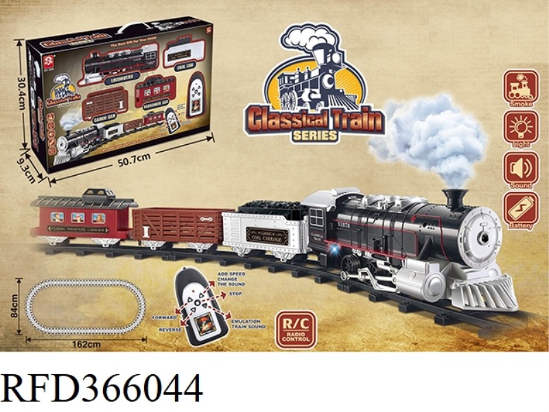 CLASSICAL STEAM REMOTE CONTROL RAIL TRAIN