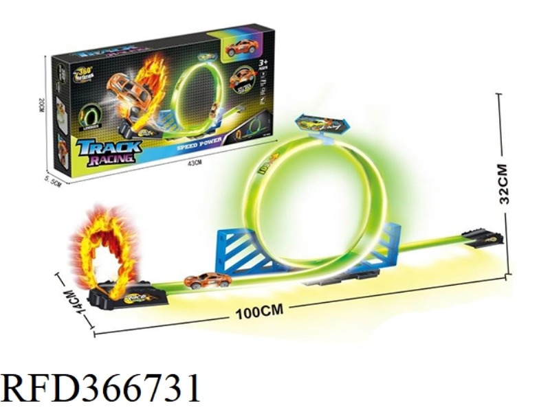 LUMINOUS PULL BACK RAIL CAR SET