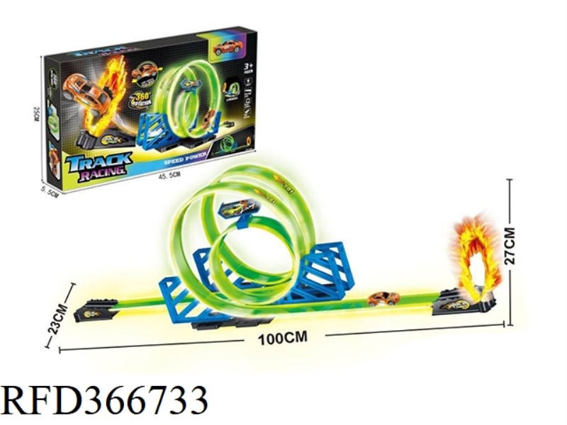 LUMINOUS PULL BACK RAIL CAR SET