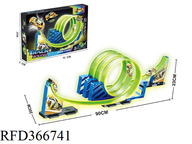 LUMINOUS PULL BACK RAIL CAR SET