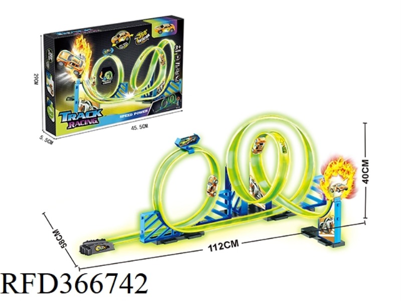 LUMINOUS PULL BACK RAIL CAR SET