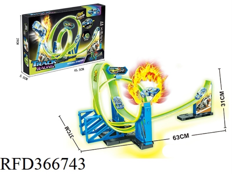 LUMINOUS PULL BACK RAIL CAR SET