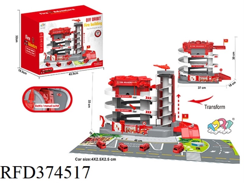 CITY FIRE BUS BUILDING (4 CARS)