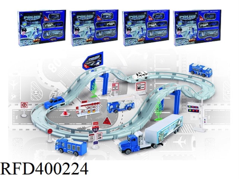 ELECTRIC CITY RAIL CAR ALLOY SET (POLICE SERIES)