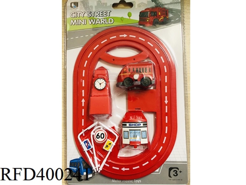 RED WIND-UP RAIL CAR
