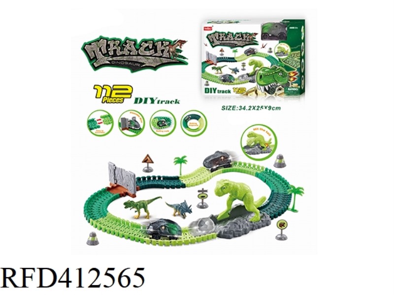 ELECTRIC LIGHT MONSTER CAR DINOSAUR RAIL CAR SUIT 112PCS  (NOT INCLUDE)