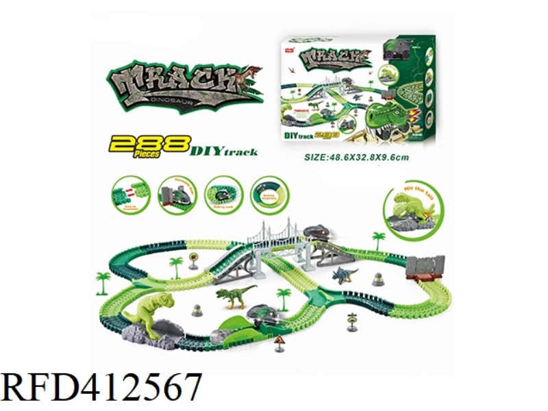 ELECTRIC LIGHT MONSTER CAR DINOSAUR RAIL CAR SET 288PCS  (NOT INCLUDE)