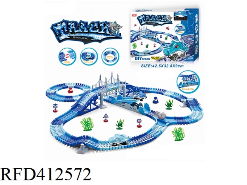 ELECTRIC LIGHT MONSTER CAR SHARK RAIL CAR SET 264PCS  (NOT INCLUDE)