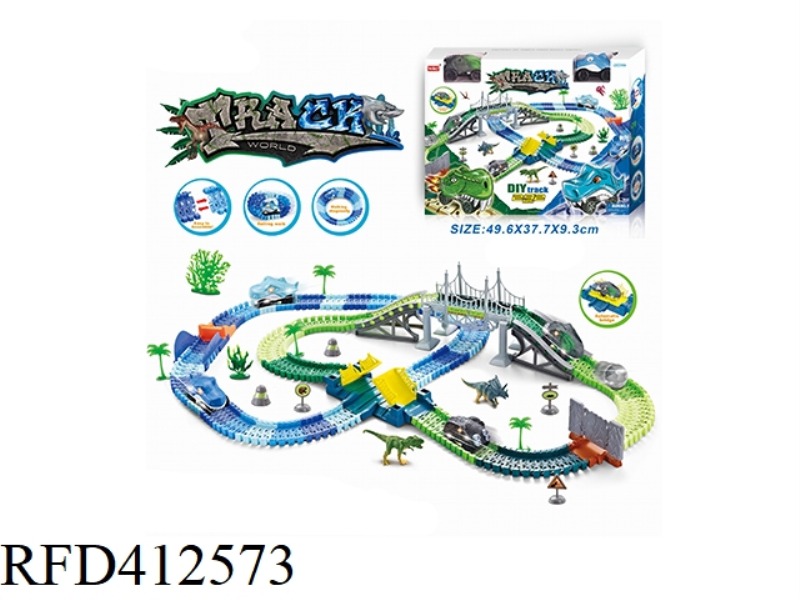 ELECTRIC LIGHT MONSTER CAR SHARK DINOSAUR RAIL CAR SET 292PCS  (NOT INCLUDE)