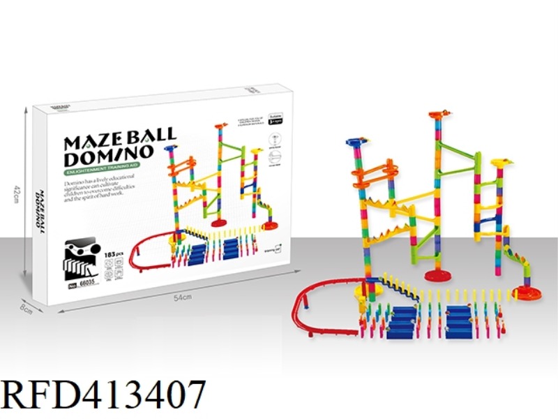 183PCS DOMINO BALL TRACK BUILDING BLOCKS