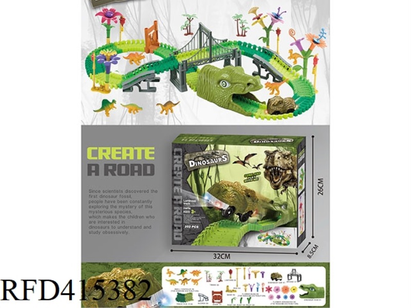 DINOSAUR RAILCAR 202PCS