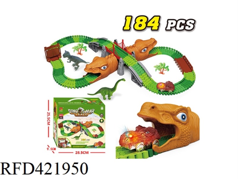 DINOSAUR CAR TRACK 184PCS