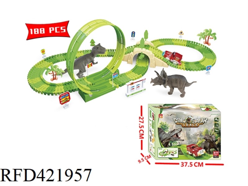 DINOSAUR RAIL CAR 188PCS
