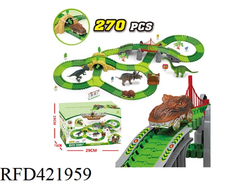 DINOSAUR CAR TRACK 270PCS