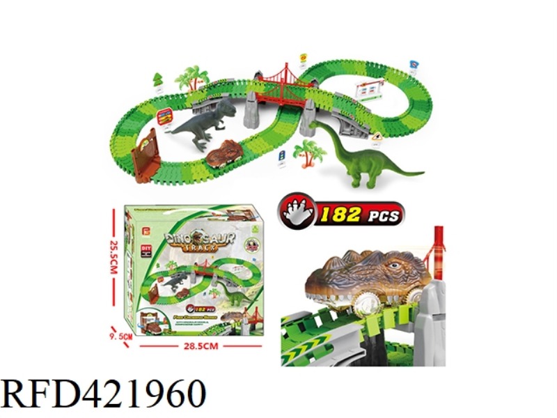 DINOSAUR RAIL CAR 182PCS