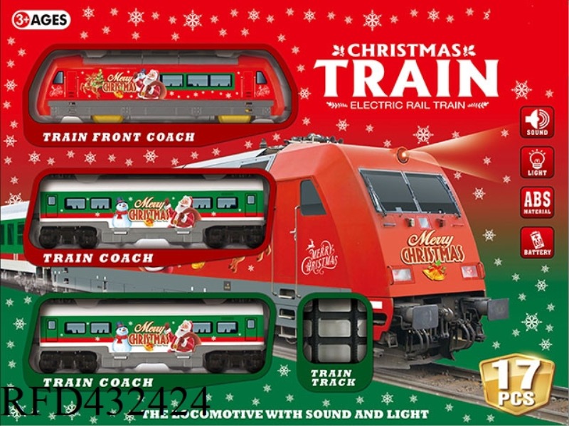ELECTRIC LIGHT MUSIC CHRISTMAS TRAIN (RED)