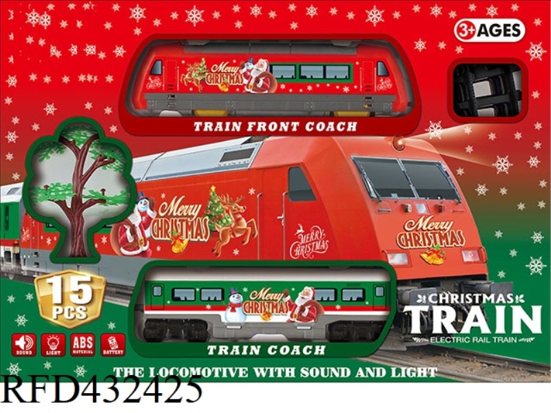 ELECTRIC LIGHT MUSIC CHRISTMAS TRAIN (RED)