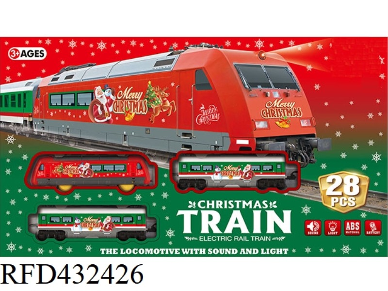 ELECTRIC LIGHT MUSIC CHRISTMAS TRAIN (RED)