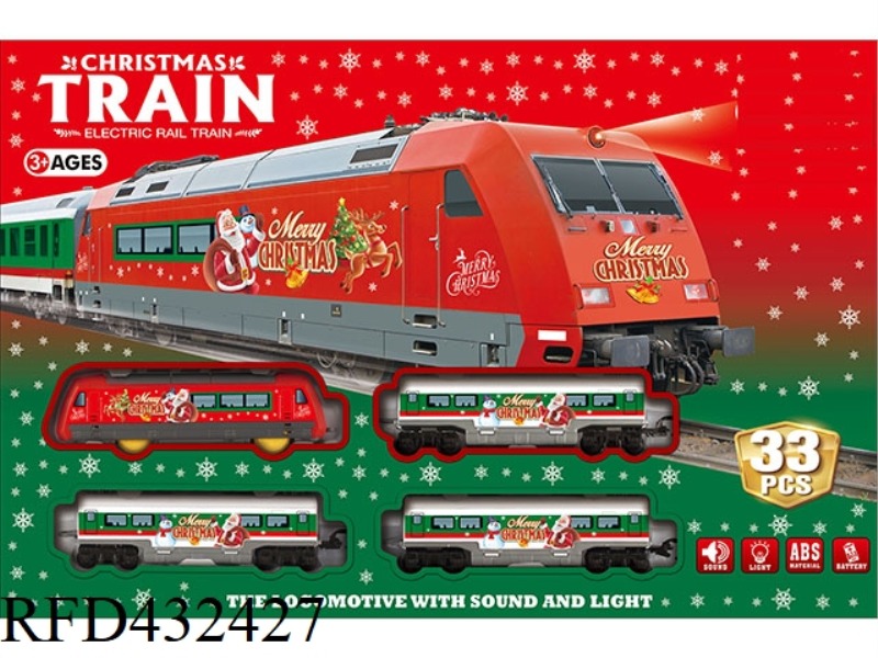 ELECTRIC LIGHT MUSIC CHRISTMAS TRAIN (RED)
