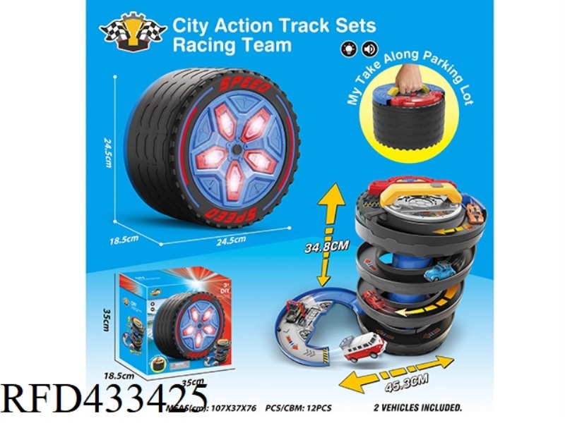 RACING THEME. WHEEL PARKING