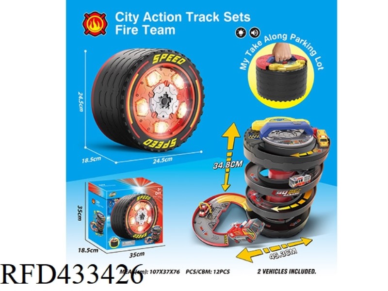 FIRE THEME. WHEEL PARKING