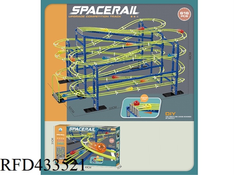 DIY BUILDING BLOCK BALL SPACE TRACK 616PCS