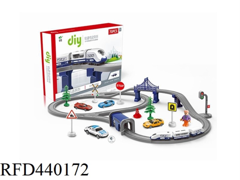 DIY ELECTRIC URBAN RAIL TRAIN (WITH SOUND TRACK) (70PCS)