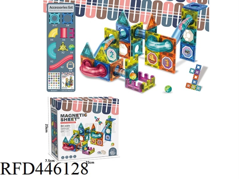 COLOR WINDOW TRACK MAGNETIC SHEET 42PCS