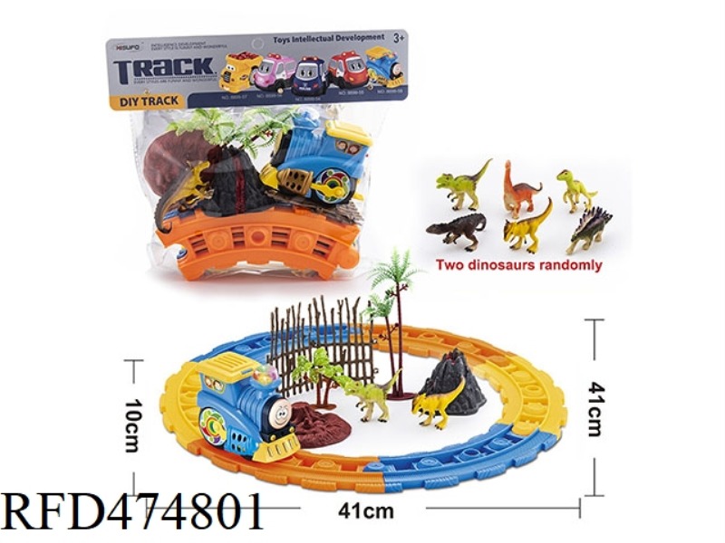 ABS CARTOON ELECTRIC MUSIC TRAIN TRACK DINOSAUR PARADISE