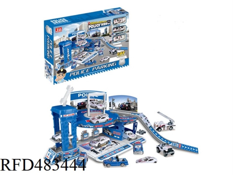 POLICE CAR SELF LOADING TRACK ALLOY PARKING LOT