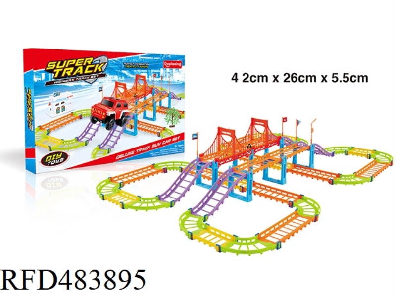 COLOR SUPER RAIL CAR 108PCS