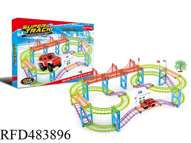 COLOR SUPER RAIL CAR 82PCS