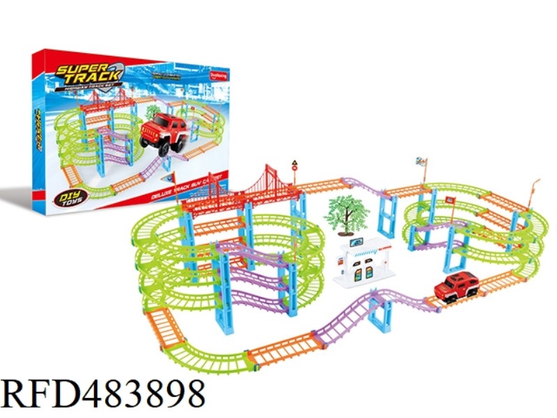 COLOR SUPER RAIL CAR 130PCS