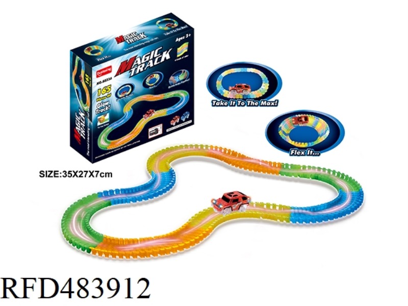 LUMINOUS ELECTRIC RAIL CAR 165PCS WITH LIGHT