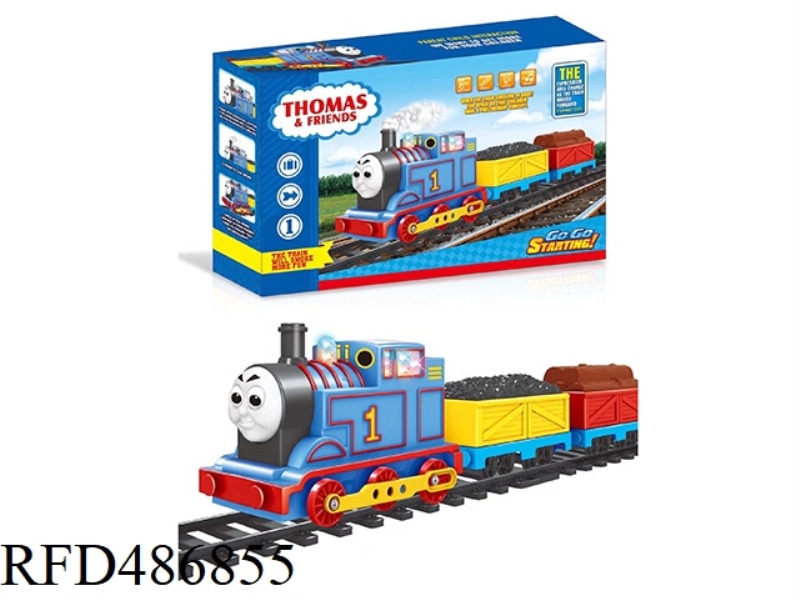 THOMAS ELECTRIC RAIL TRAIN (WOOD + COAL) (SMOKE LIGHT TRAIN SOUND)