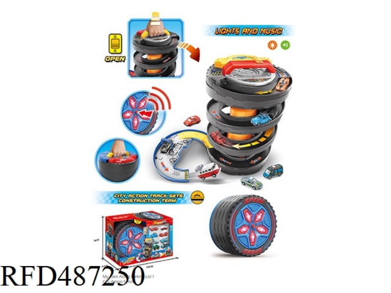 CAR RACING THEME. WHEEL PARKING