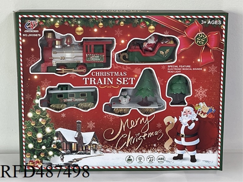 ELECTRIC LIGHTS MUSIC CHRISTMAS RAIL TRAIN