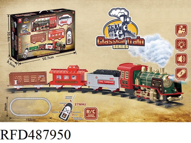 CLASSICAL STEAM REMOTE CONTROL RAIL TRAIN