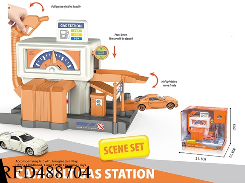 EJECTION GAS STATION SCENE SET ORANGE