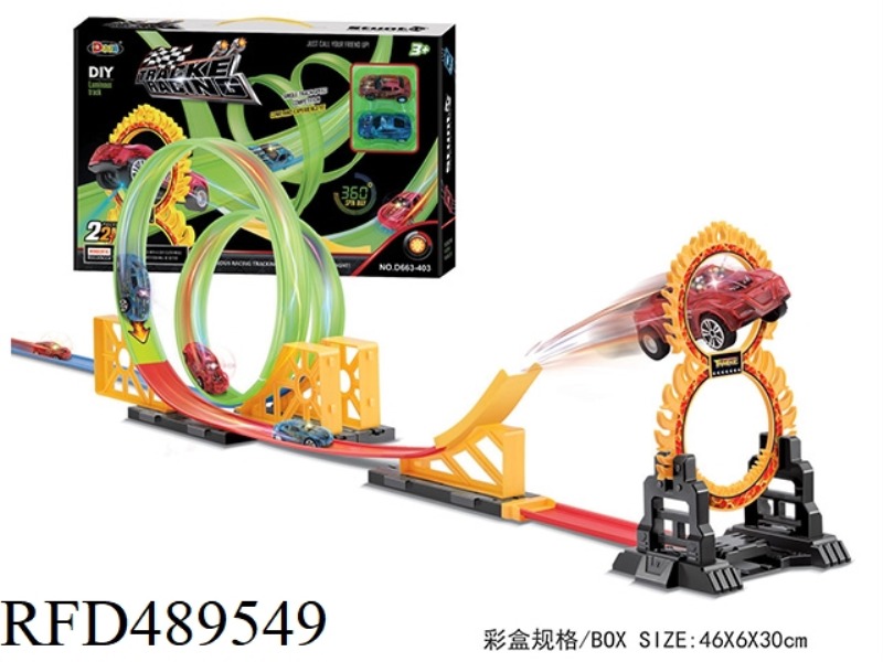 FIGURE 8 RING OF FIRE SPEED RETURN LUMINOUS RAIL CAR 22PCS
